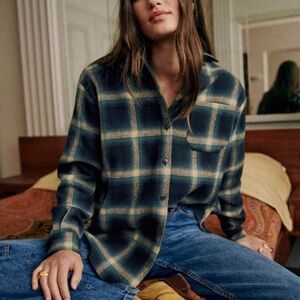 Sézane Plaid Max Shirt Button Down 38 in Hereford